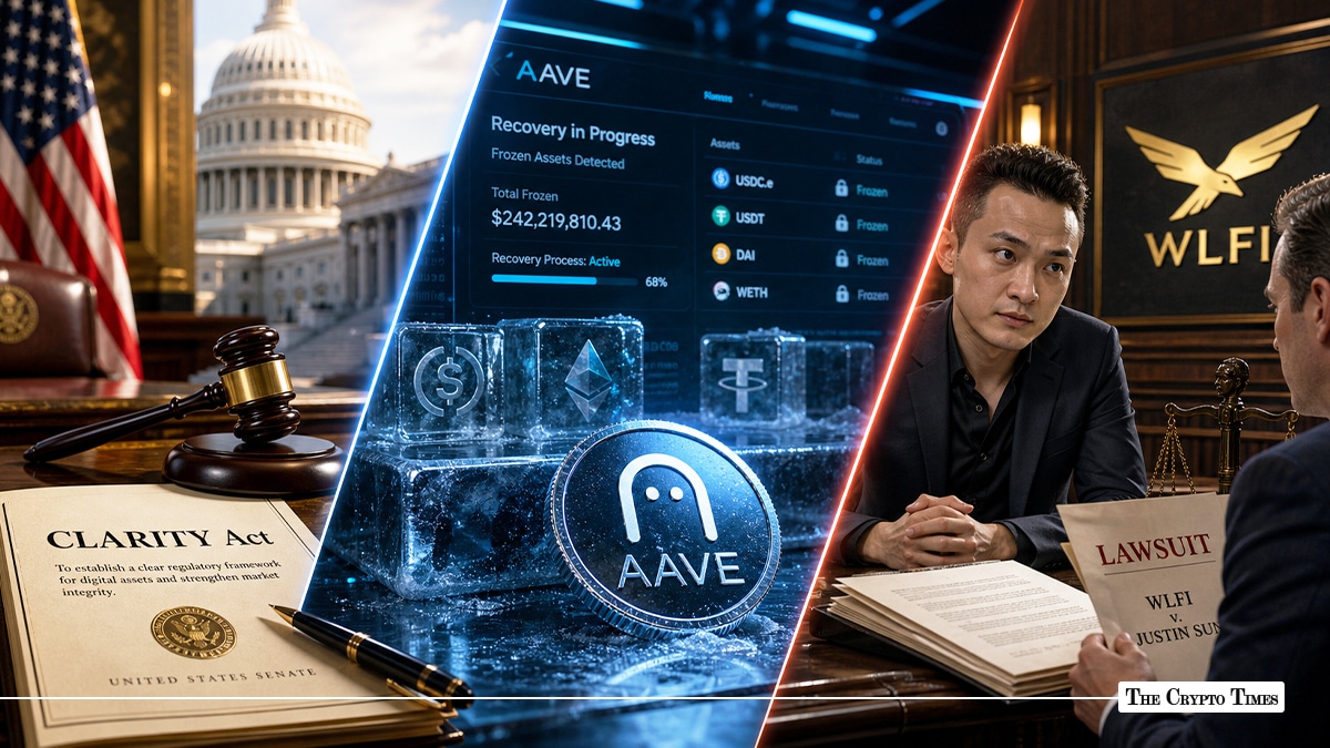 Today in Crypto: CLARITY Act Advances, Aave Fights for Frozen Funds, and WLFI Sues Justin Sun