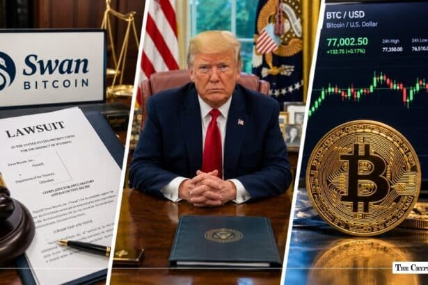 Today in Crypto: Swan Bitcoin Hit with $970M Lawsuit, Trump Orders Fed Crypto Access Review, BTC Holds Near $77K