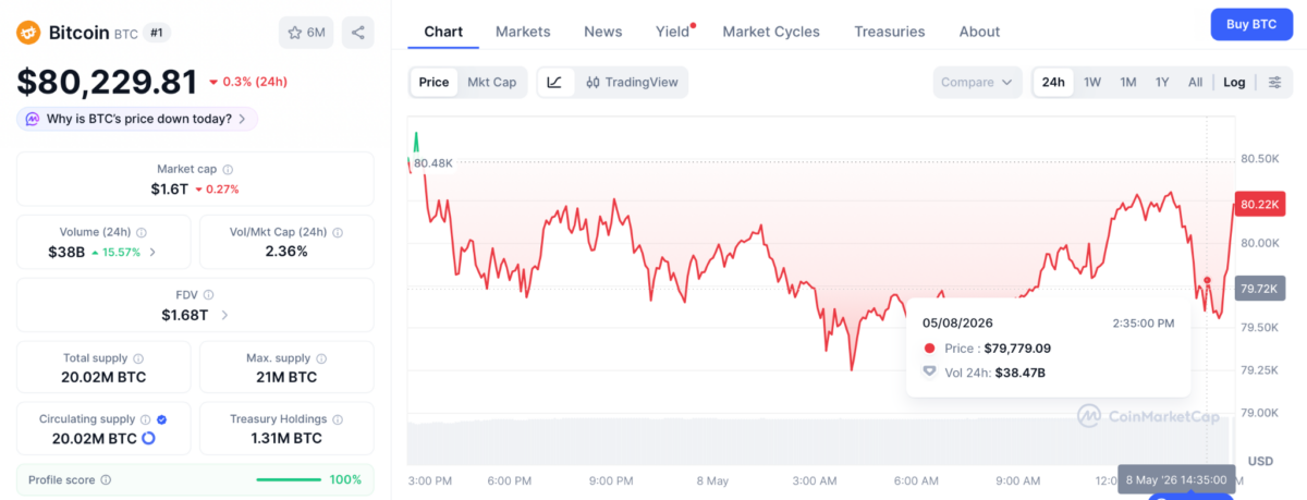 Bitcoin price chart