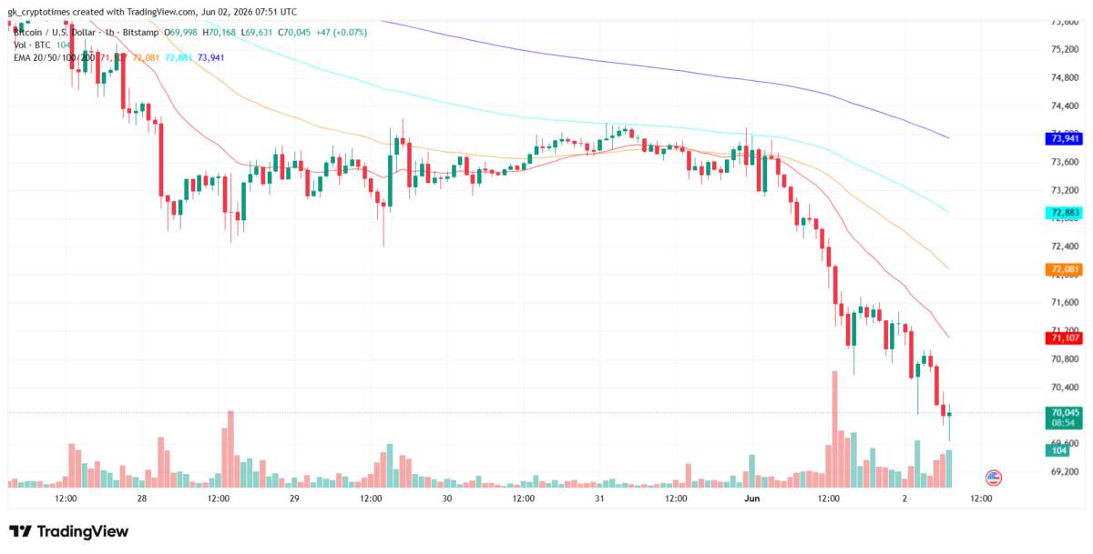 BTC Price Chart - 1H