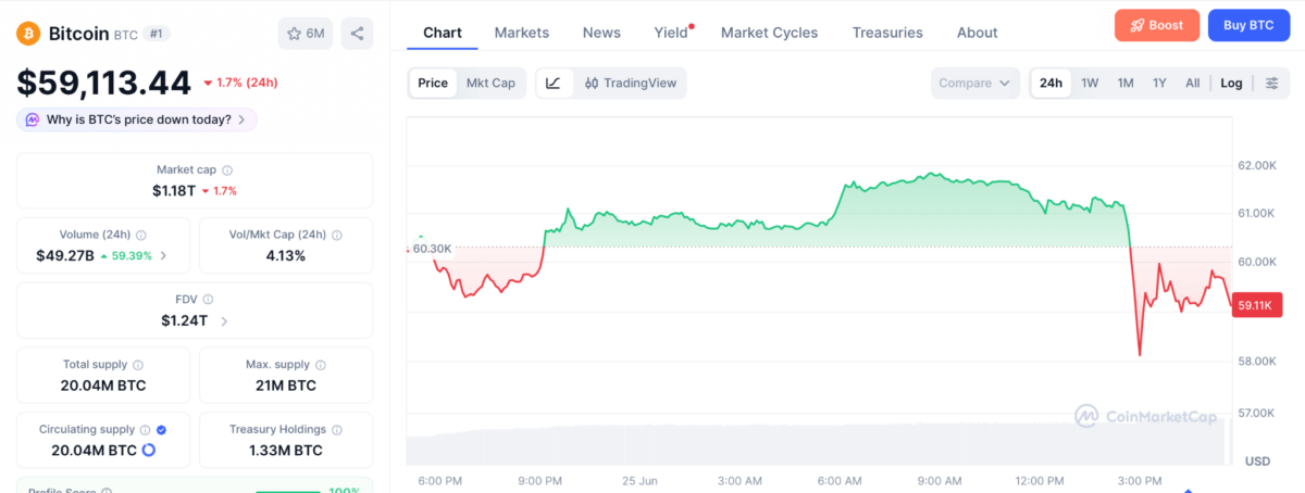 Bitcoin price chart 