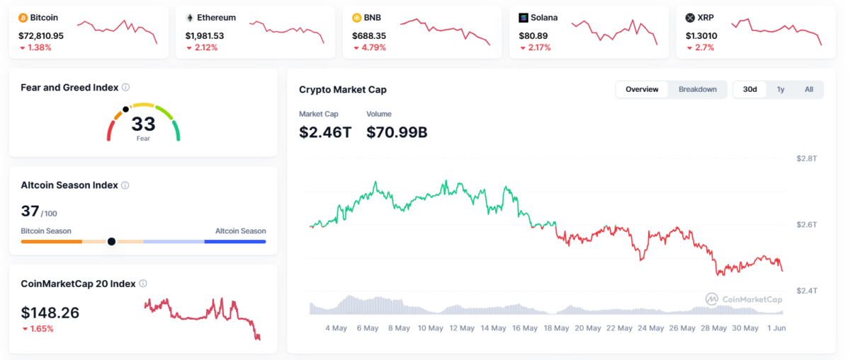Crypto Market Cap Data - CMC