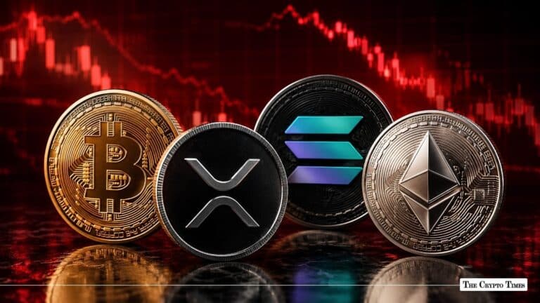 Crypto Market Today Failed Bitcoin Bounce Puts XRP, SOL Back at Risk