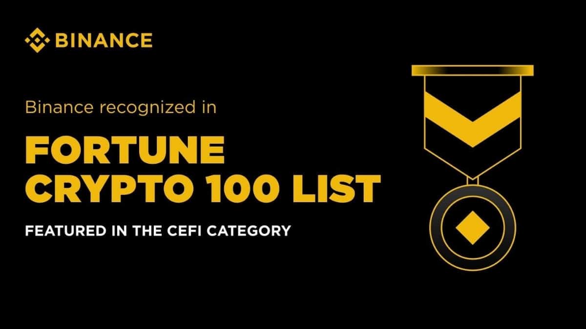 First-Ever Fortune Crypto 100 List Places Binance Among the World's Most Influential Companies Shaping the Digital Asset Ecosystem
