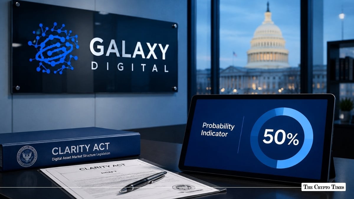Galaxy Cuts CLARITY Act 2026 Odds to 50% as Senate Floor Time Vanishes
