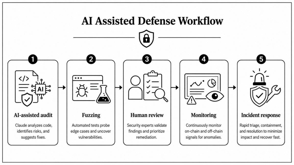 AI assisted crypto security workflow for DeFi protocols