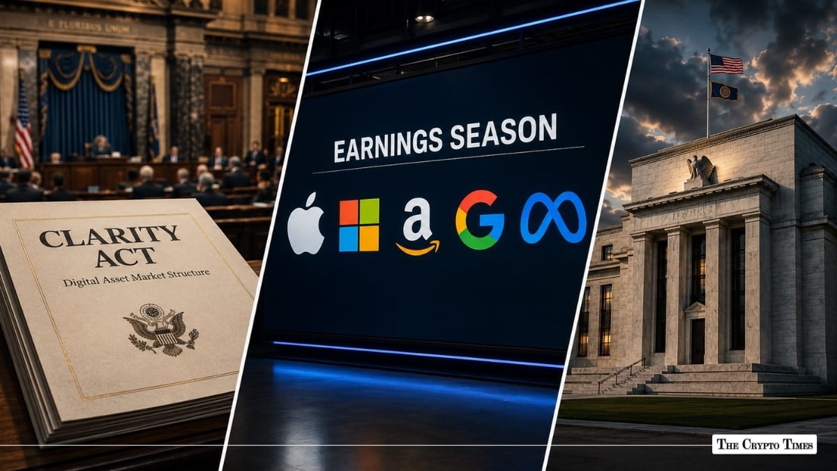 Crypto Week Ahead: CLARITY Act Deadline, Big Tech Earnings, & the Pre-FOMC Calm