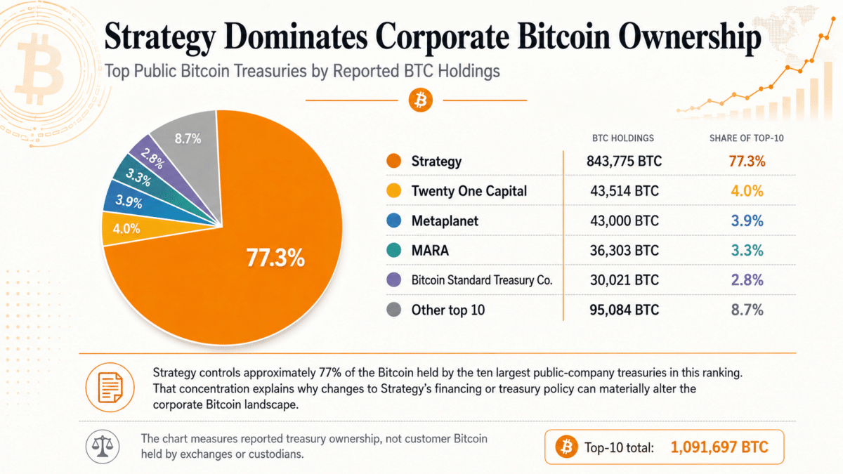 Strategy Dominates Corporate Bitcoin Ownership