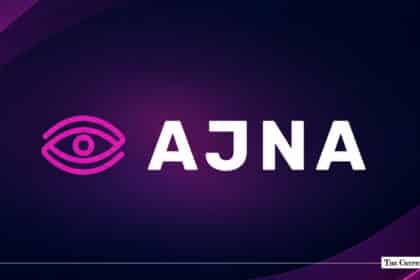 Ajna logo set against a dark purple abstract background
