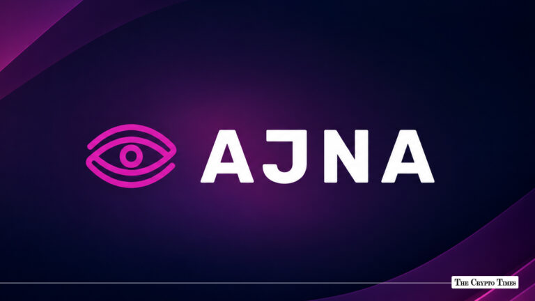 Ajna logo set against a dark purple abstract background