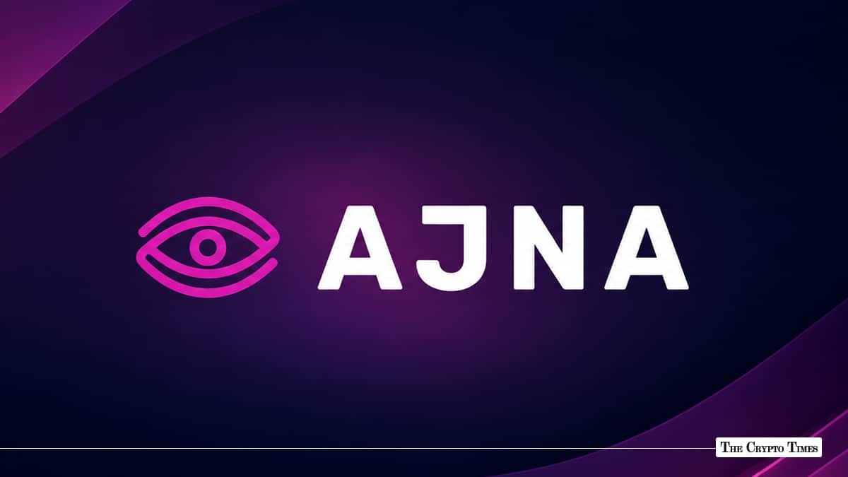 Ajna logo set against a dark purple abstract background