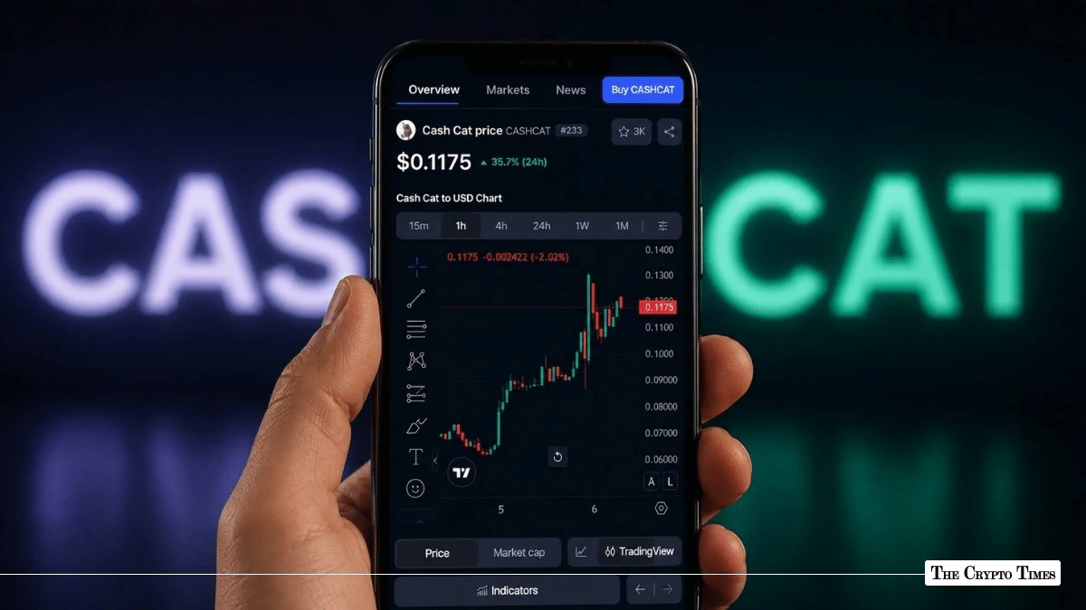 CashCat Meme Coin Surges 35% in a Whale-led Rebound What’s Next