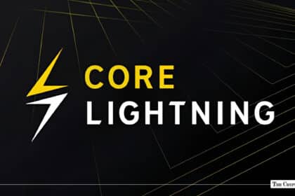 Core Lightning logo featuring a yellow and white lightning bolt next to the text "CORE LIGHTNING" on a dark background
