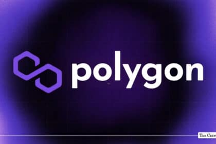 Polygon logo with white typography and a purple emblem on a dark purple background
