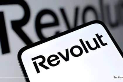 A smartphone screen displaying the Revolut logo