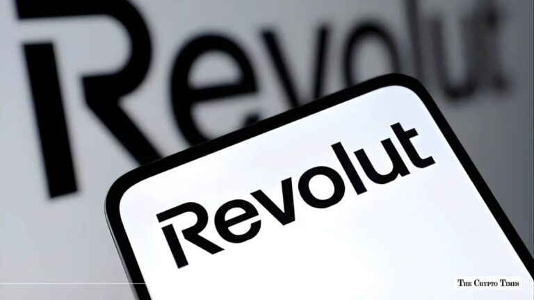 A smartphone screen displaying the Revolut logo