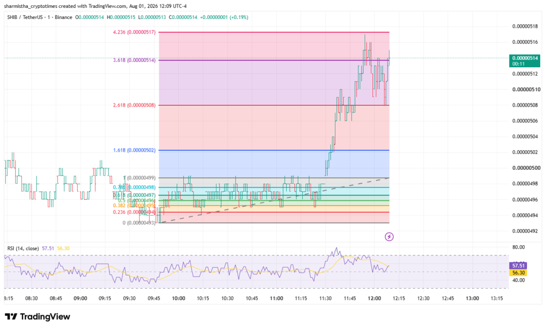 SHIB Fib retracement
