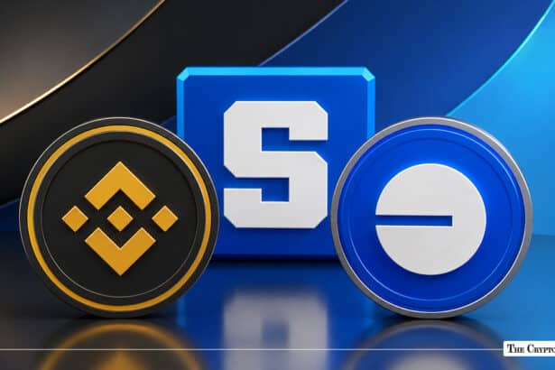 Logos for BNB Chain, The Sandbox, and Base displayed side by side against a blue background