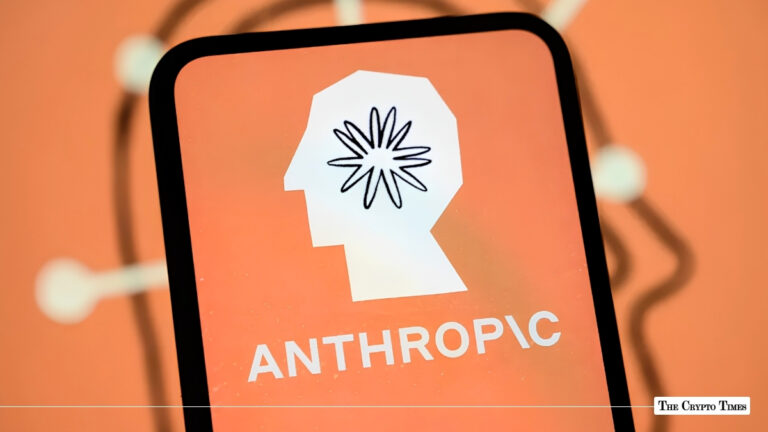 Smartphone displaying the Anthropic logo, a white profile silhouette with a starburst mark, on an orange screen