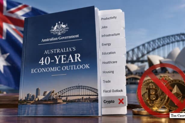 An Australian economic document showing a crossed-out Crypto tab next to prohibited crypto coins.