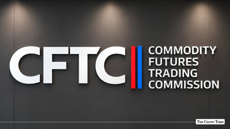 CFTC (Commodity Futures Trading Commission) wall sign mounted in a corporate office setting.
