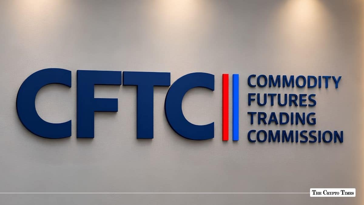 Commodity Futures Trading Commission (CFTC) 3D wall sign displaying the agency acronym and full title.