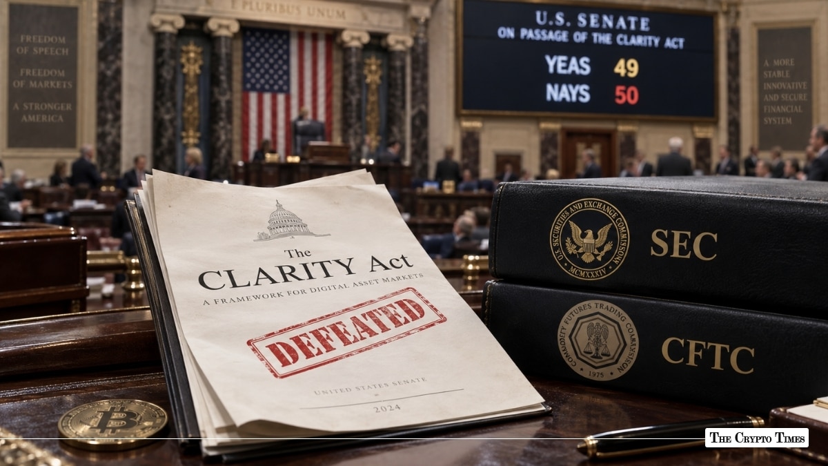 CLARITY Act Fails 49-50 in US Senate as SEC & CFTC Move Ahead on Crypto Rules Within 48 Hours