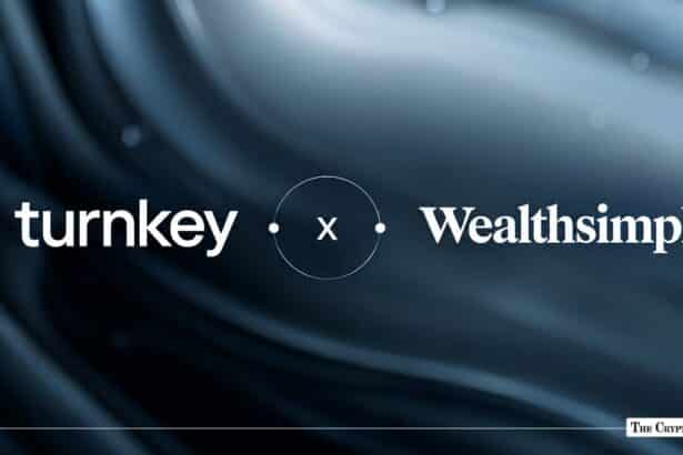 Turnkey and Wealthsimple partnership graphic displaying both brand logos connected by a collaboration emblem.