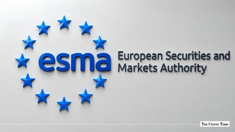 ESMA logo featuring blue stars on a white wall.