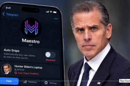 Maestro Disables Auto Snipe for Hunter Biden’s $LAPTOP Meme Coin Analyst Warns of High Volatility
