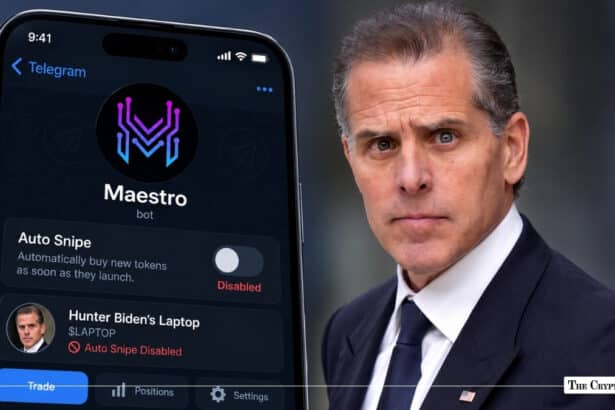 Maestro Disables Auto Snipe for Hunter Biden’s $LAPTOP Meme Coin Analyst Warns of High Volatility