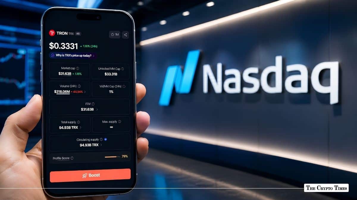 Nasdaq-Listed Tron Inc. Adds 151,270 TRX to Treasury
