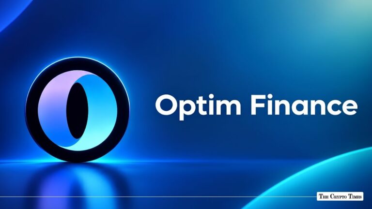 Optim Finance logo on a glowing blue background.