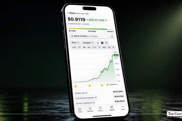 PONS Memecoin Token Explodes By 4583.3% in One Month to Near $1