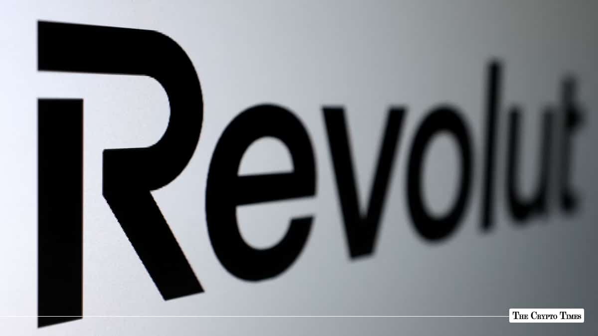Close-up of the Revolut brand logo in black text on a light background