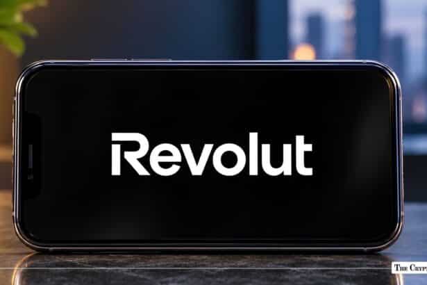 Revolut logo displayed on a smartphone screen.