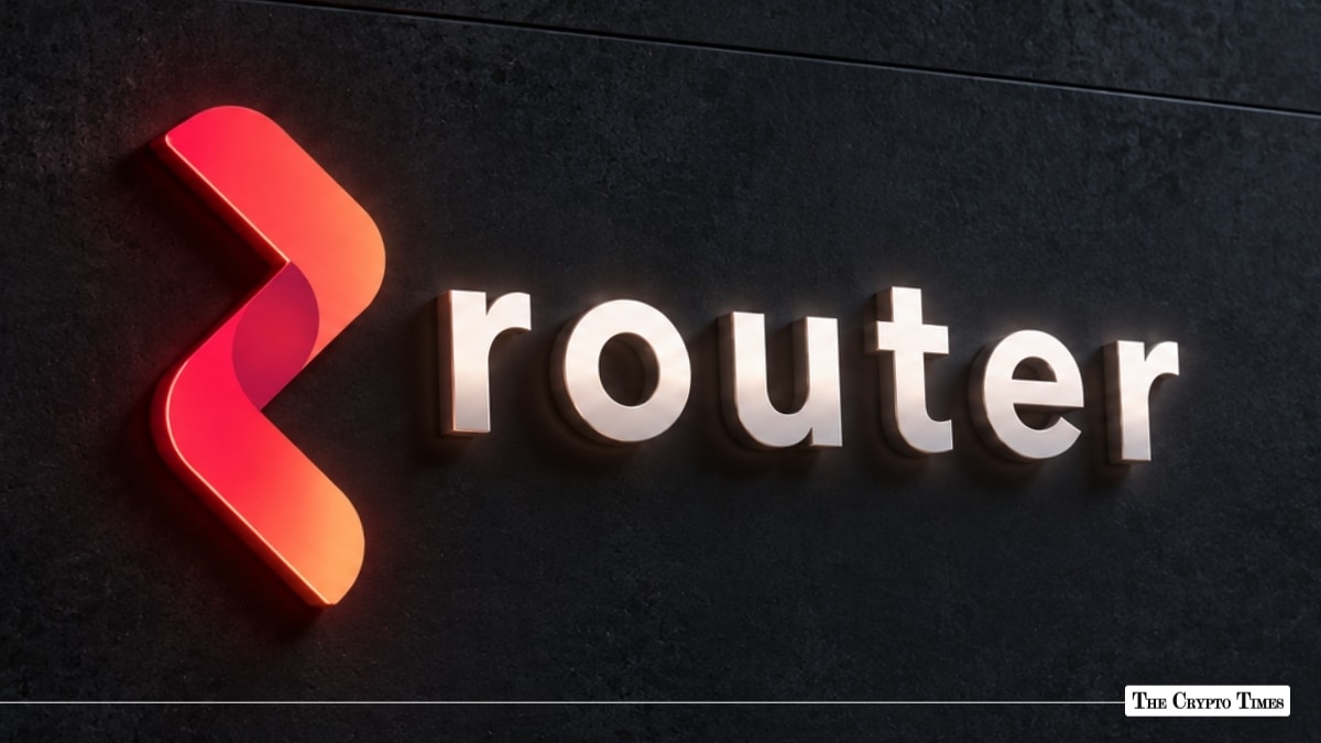 Router Protocol logo on a dark wall