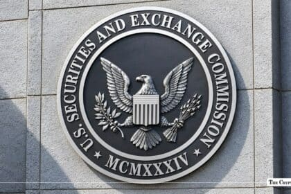U.S. Securities and Exchange Commission (SEC) official seal mounted on a stone wall exterior.
