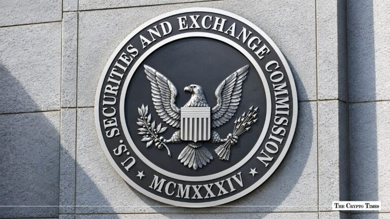 U.S. Securities and Exchange Commission (SEC) official seal mounted on a stone wall exterior.