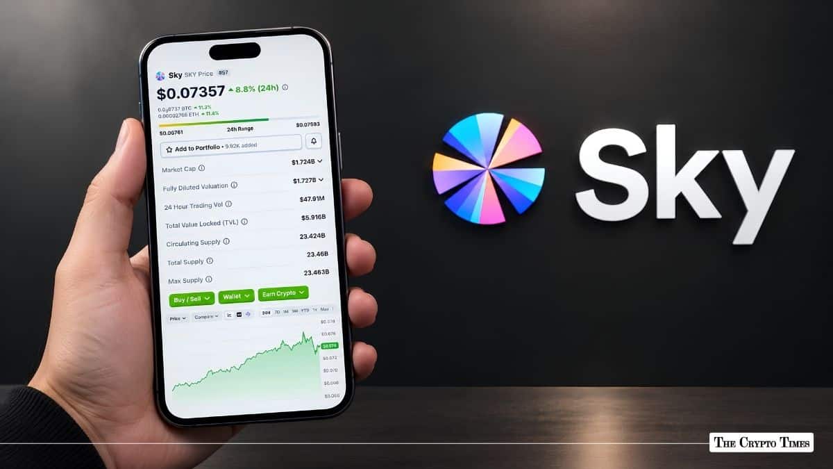 SKY Token Gains 8.8% in 24 Hours as Major Crypto Assets Decline