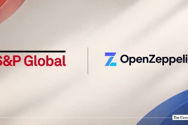 S&P Global and OpenZeppelin logos displayed side-by-side on a light backdrop.