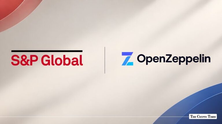 S&P Global and OpenZeppelin logos displayed side-by-side on a light backdrop.