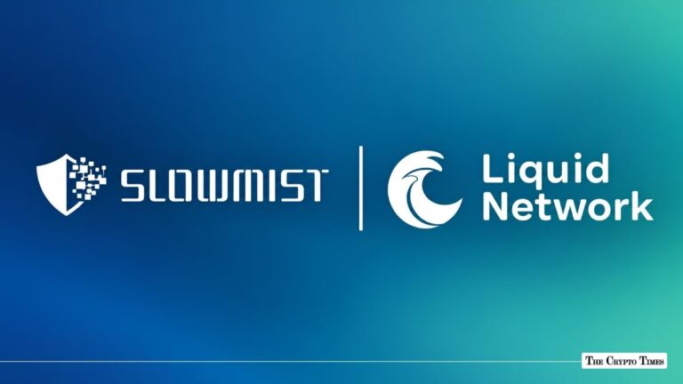 SlowMist and Liquid Network logos on a blue gradient background.