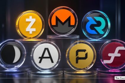 Privacy-focused cryptocurrency coins including Zcash, Monero, Dash, and others.