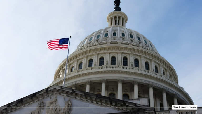 The U.S. Capitol Building with an American flag flying in front