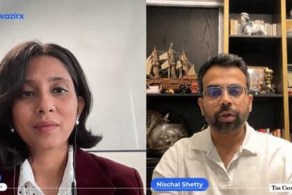 WazirX team member Maria and Nischal Shetty in a video interview.