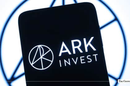 Smartphone displaying the ARK Invest corporate logo