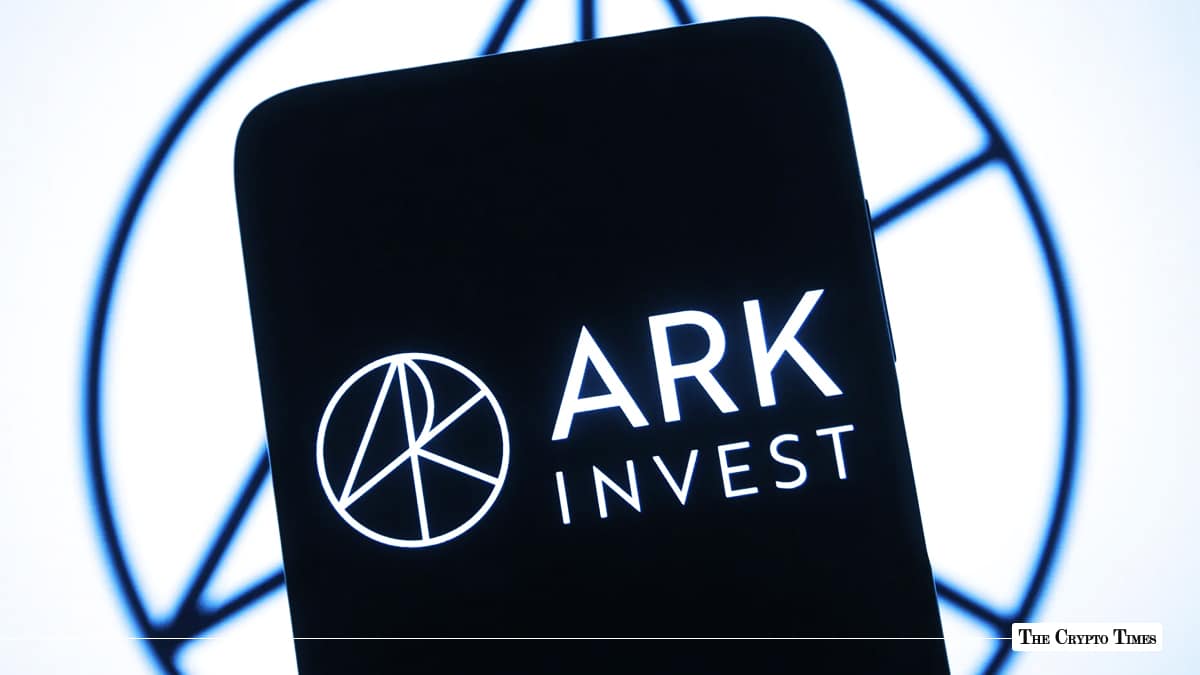 Smartphone displaying the ARK Invest corporate logo