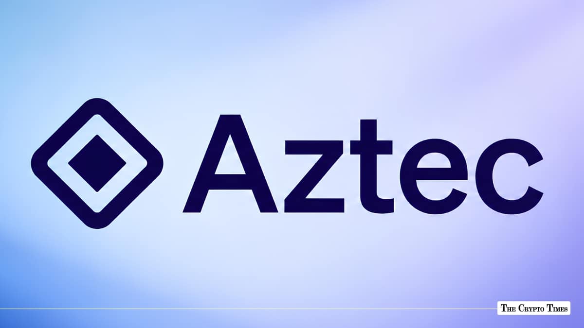 Aztec Network corporate logo and wordmark on a light blue gradient background.