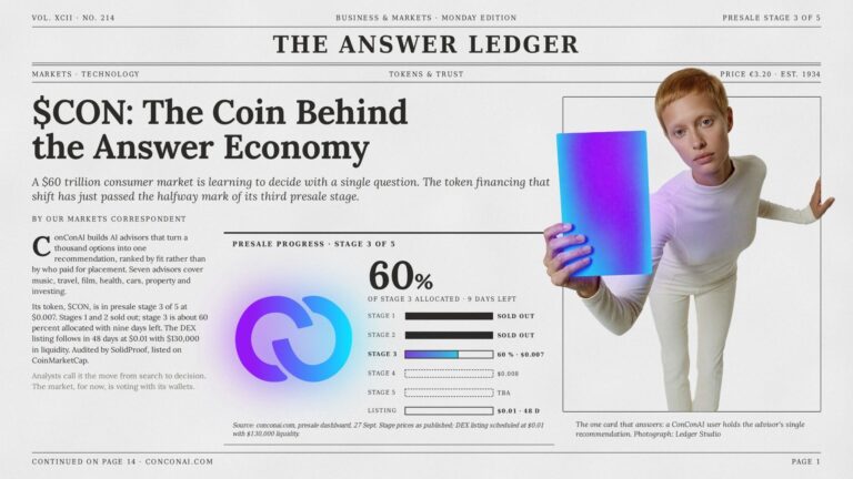 ConConAI (CON) Token Sale Passes 34 Million Tokens in Phase 4